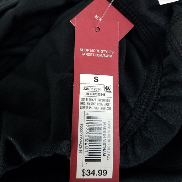 Merona Halter Swim Dress 1 Piece Size Small  Black - Picture 8 of 8